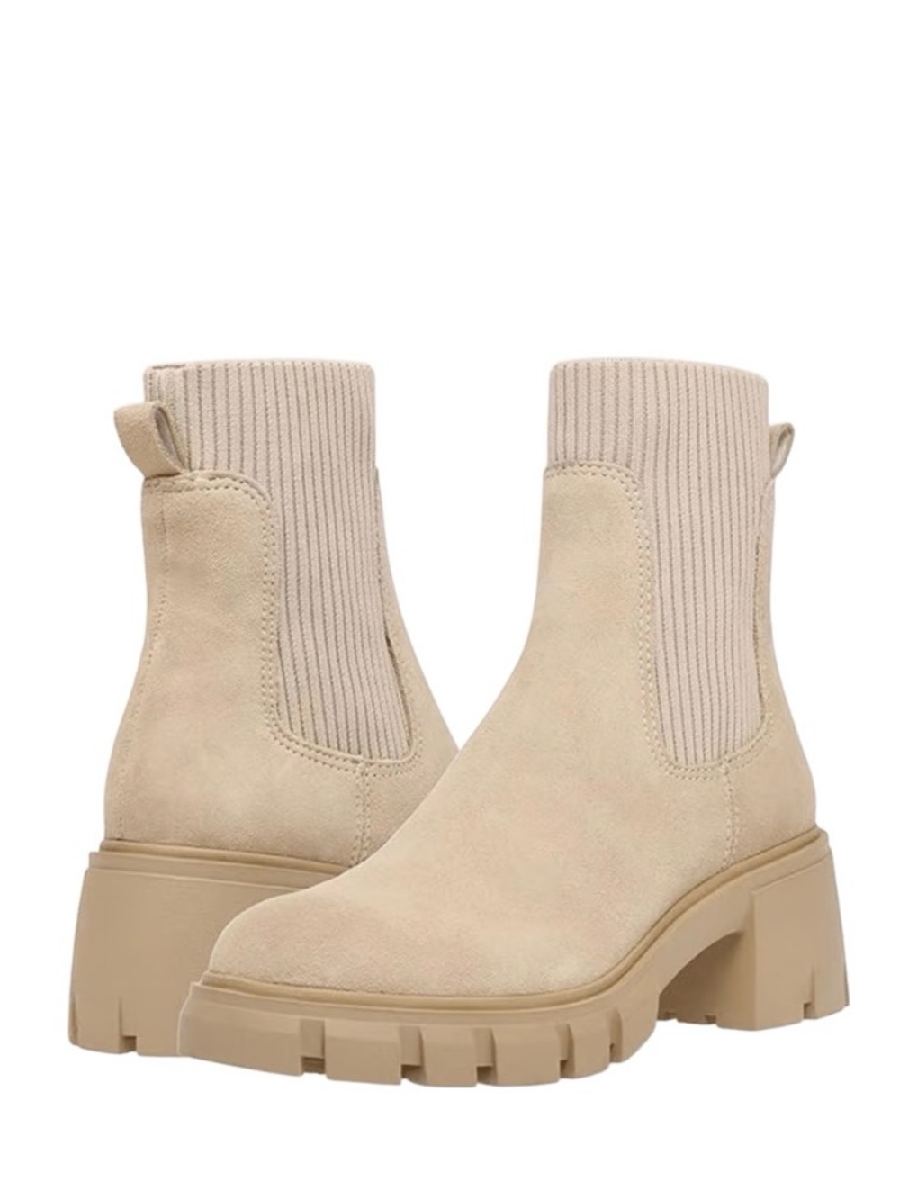 Falls Creek Cream Chelsea Lug Ankle Boots